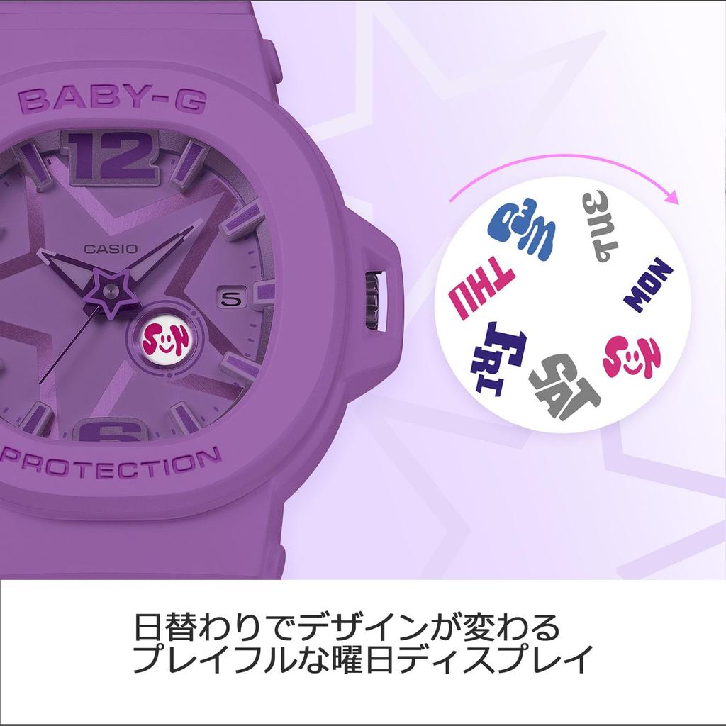 Casio Watch Purple Baby-G Women's BGA-10D-6AJF