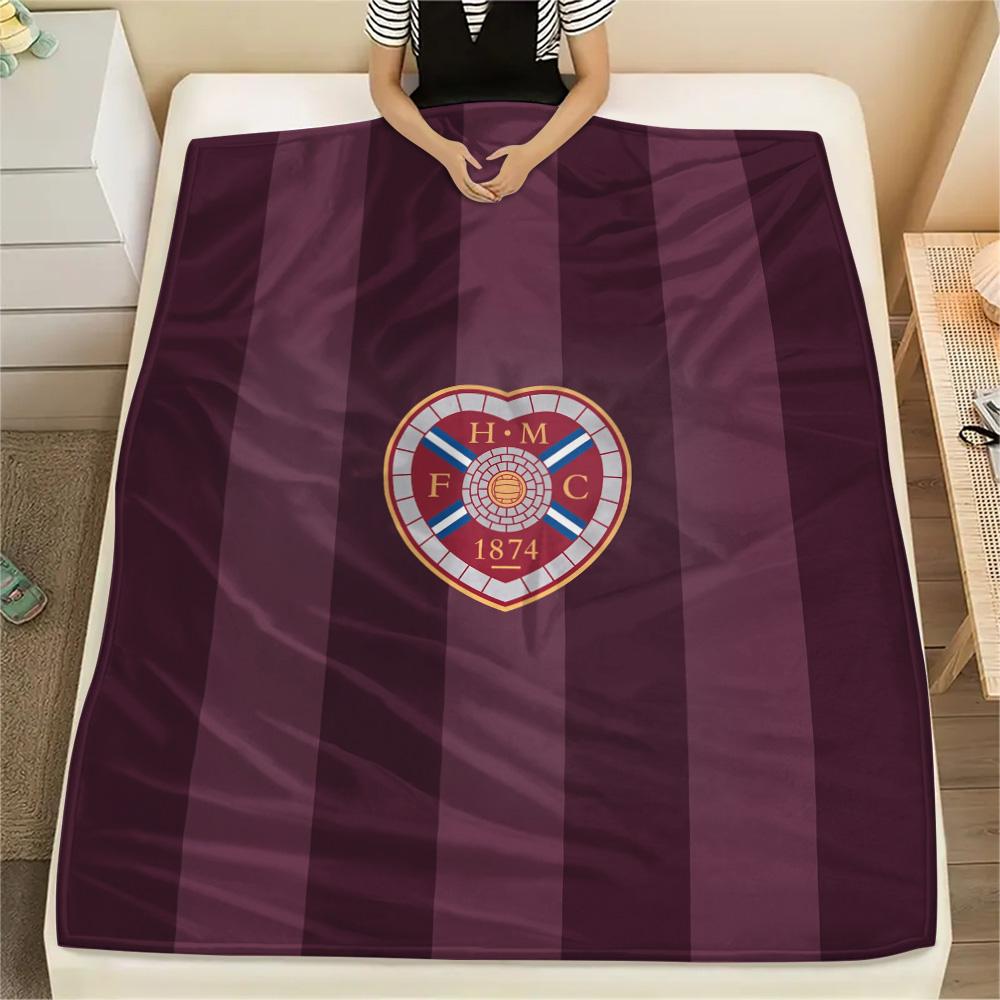 Hartes Football Club Print Flannel Blanket, High quality Comfortable for All Seasons, Home Decor, Warmth and Comfort