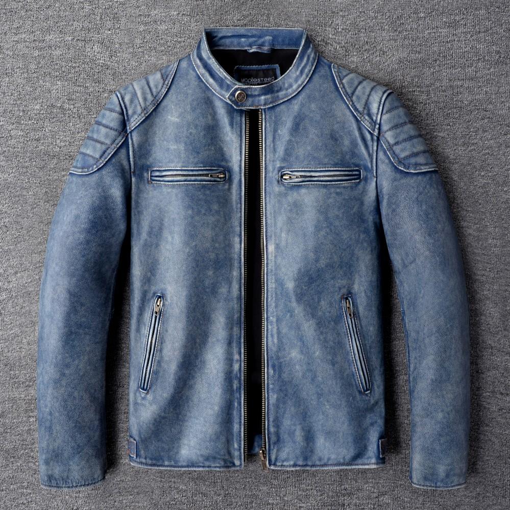 Acheter Veste en cuir véritable de vachette véritable pour homme