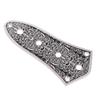 Ersatz-Kontrollplatte für Jazz Bass silber schwarz, feine Oberfläche, Gitarre, Gravur,