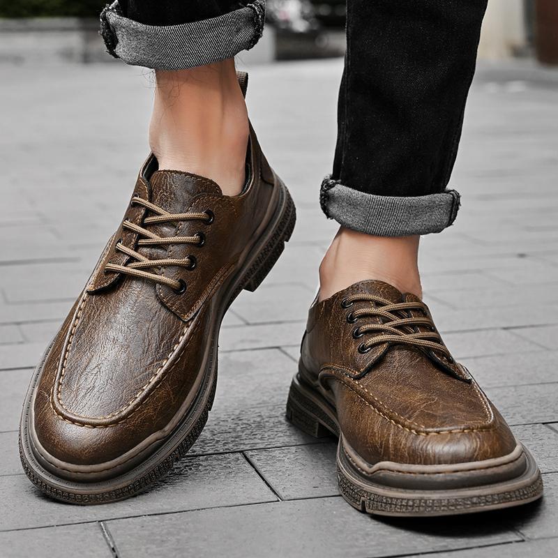 Fashion High-quality Men's Leather Shoes Business Retro Style Office and Work Adult Comfortable Luxury Shoes 38-44 Party Hot Selling
