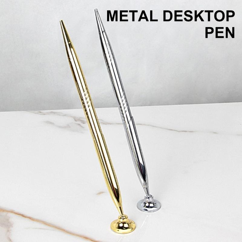 5 Stück Thekenstift Kugelschreiber Empfangsstift Unterschriftenstift mit Sockel Metallstift für Hochzeiten Banken