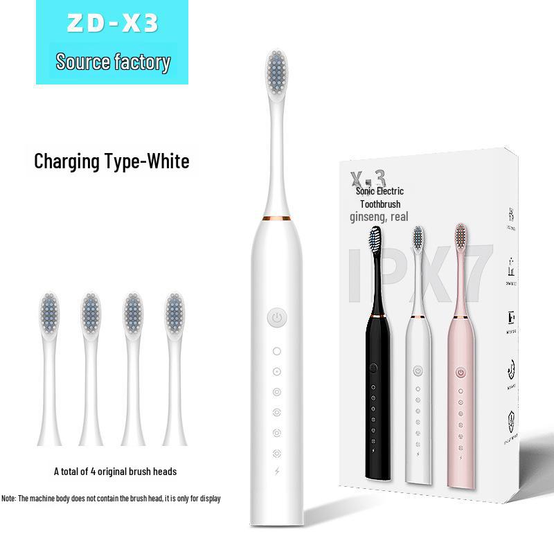 "Intelligent Ultrasonic Electric Toothbrush Set with Ultra-Soft Bristles for Adults and Students"