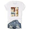European Size Dahlia Cartoon Character Graphic Women'S Casual T-Shirt for Spring And Summer Fashion