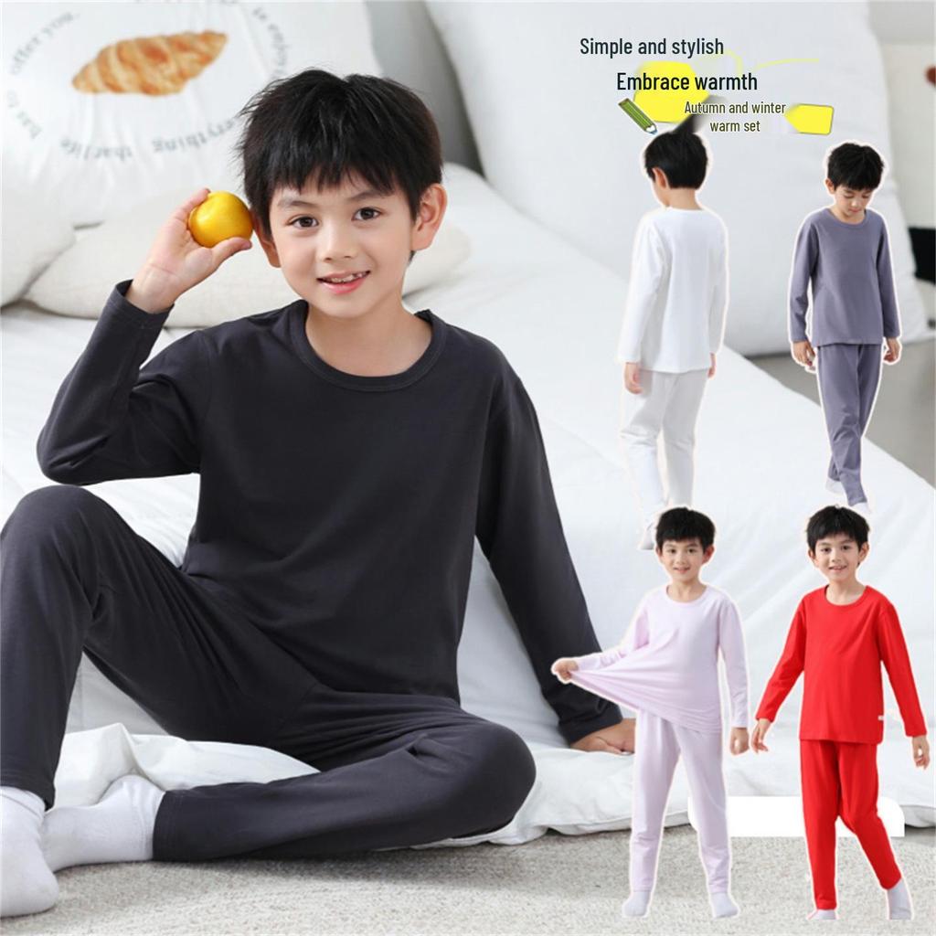 Chłopięcy Termiczny Bawełniany Zestaw Bielizny Lycra - Jesień/Zima 2025