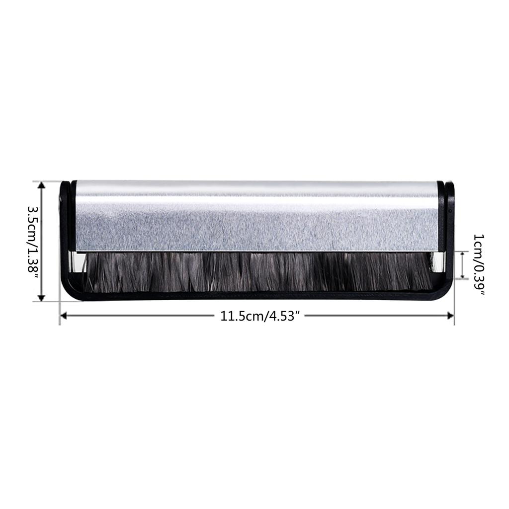 Carbon Fiber Record Brush Anti-Static Vinyl Record Cleaner Brush Record Essential Cleaning Tool for DJs and Music Lovers