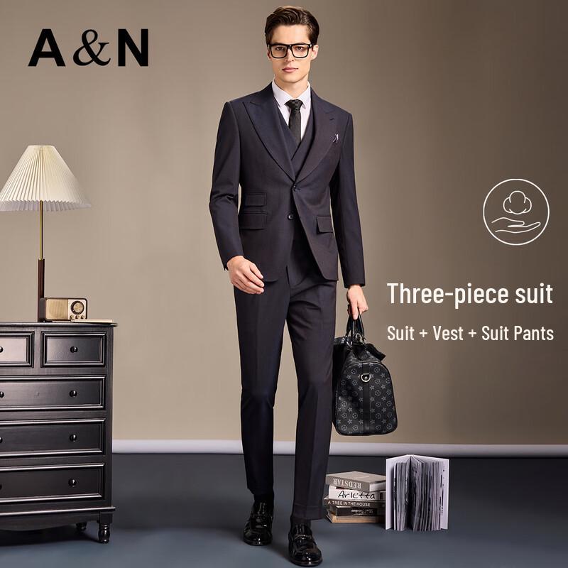 Antonio Men's Light Luxury Business Formal Three-Piece Suit