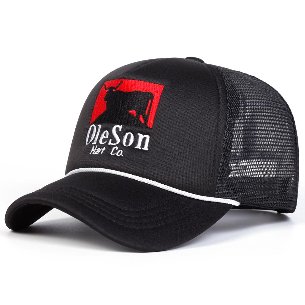 Unisex OleSon Hat Co Letter Embroidery Baseball Net Caps Spring Summer Outdoor Adjustable Casual Hats Dad Hat Sunscreen Hat