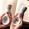 Cartoon Ceramic Spoon Cute Creative Ice Cream Spoon High-end Aesthetic Design Rice Spoon Home Children's Dessert Spoons