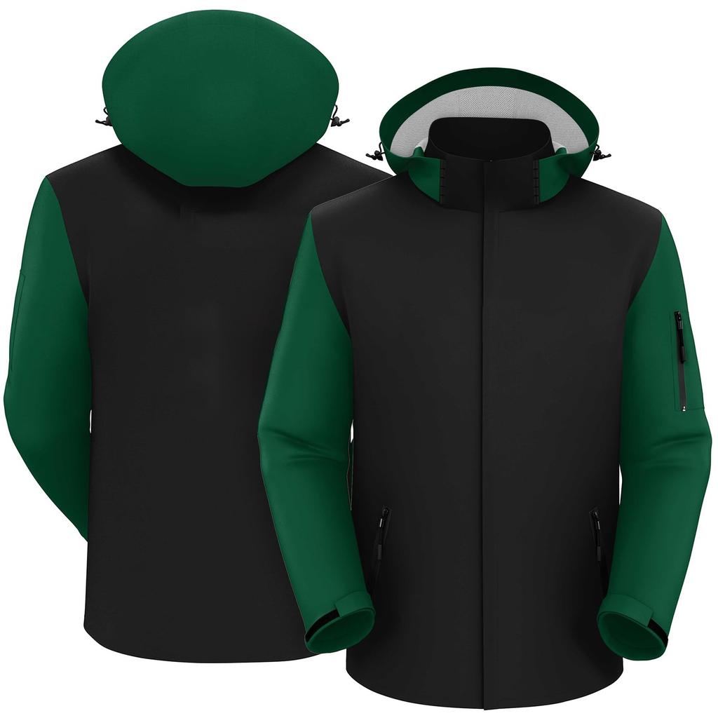 Pánská nepromokavá větrovka, lehký nepromokavý plášť s kapucí pro každodenní nošení