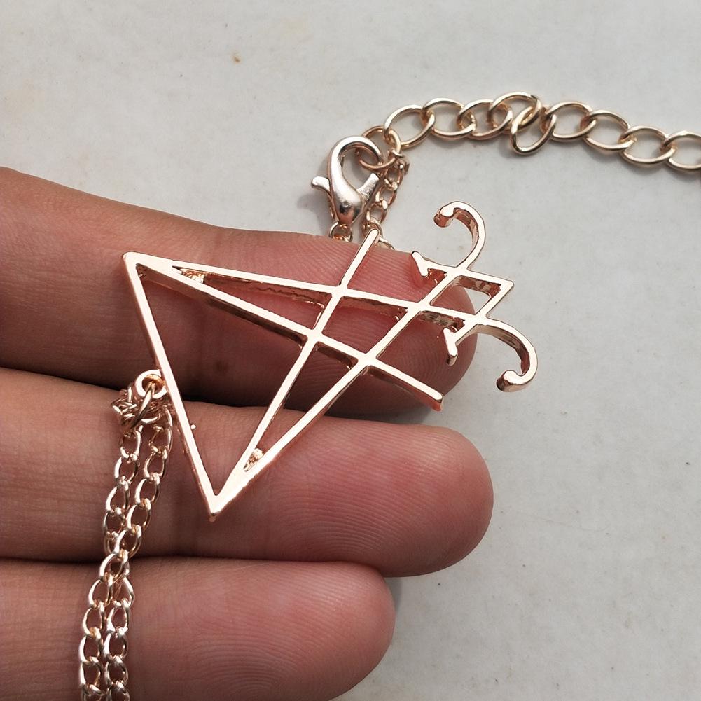 Pečeť Lucifera Satanistický sigil Baphometa Kovový přívěsek Náhrdelník Gotický Temný pohanský Satan Mužská Móda Dárkové Doplňky