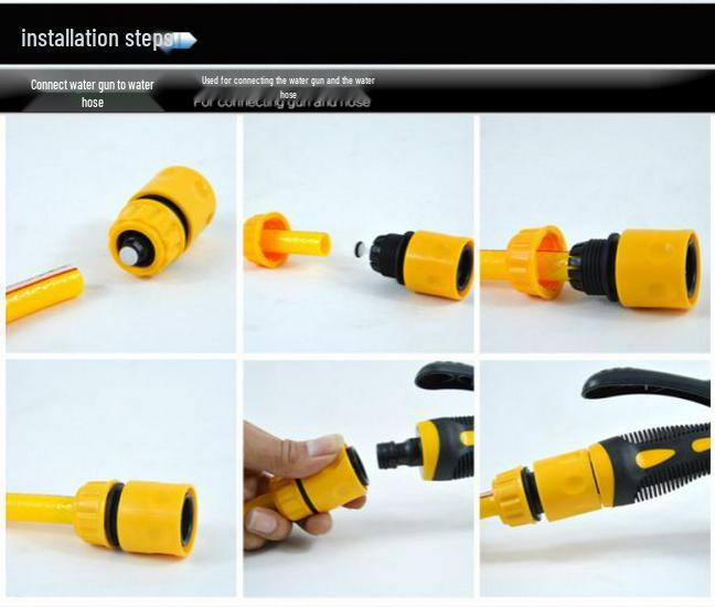 High-Pressure Car Wash Kit: Water Gun, Hose Nozzle, Brush, for Car and Garden Use
