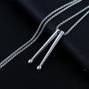 Jazz Band Drumsticks Pendant Necklace for Men Trendy Rockers Jewelry Stainless Steel Hip Hop Style Accessory