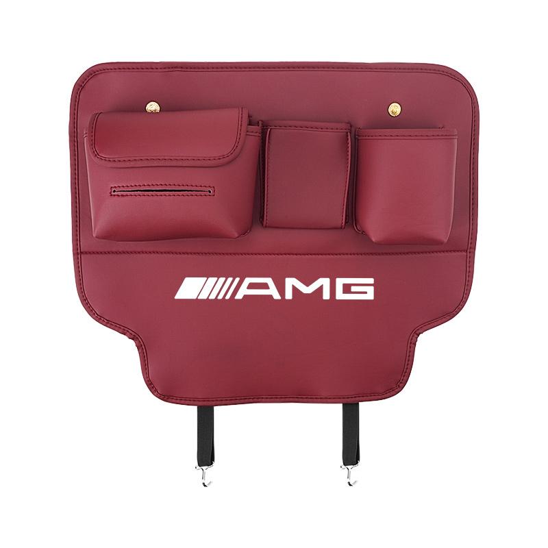 Car Seat Pad Storage Bag Anti Dirty Scratch Resistant Leather Anti Kick Pad For Mercedes Benz GLE63 CLS63 GLC63 W204 AMG Sticker