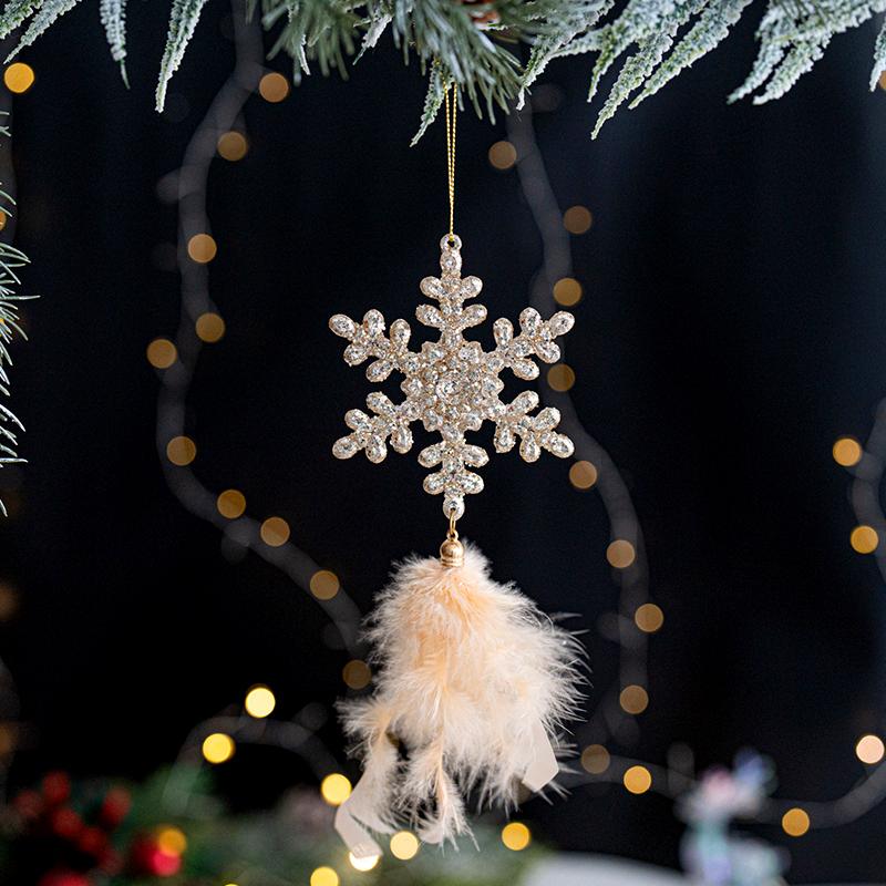 

1 шт. Праздничный кулон-перо «Атмосфера», Рождественский кулон, Подарок, Рождественское украшение из перьев, Рождественские элементы