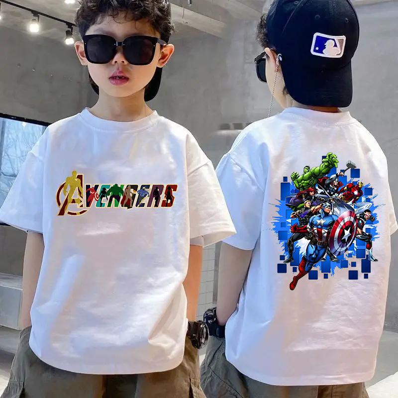 

Summer Children s Cartoon Casual T-shirt Super Hero Boys and Girls Comfortable Children s T-shirt 150