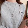Elegant Double-Layer Long Sweater Necklace for Women