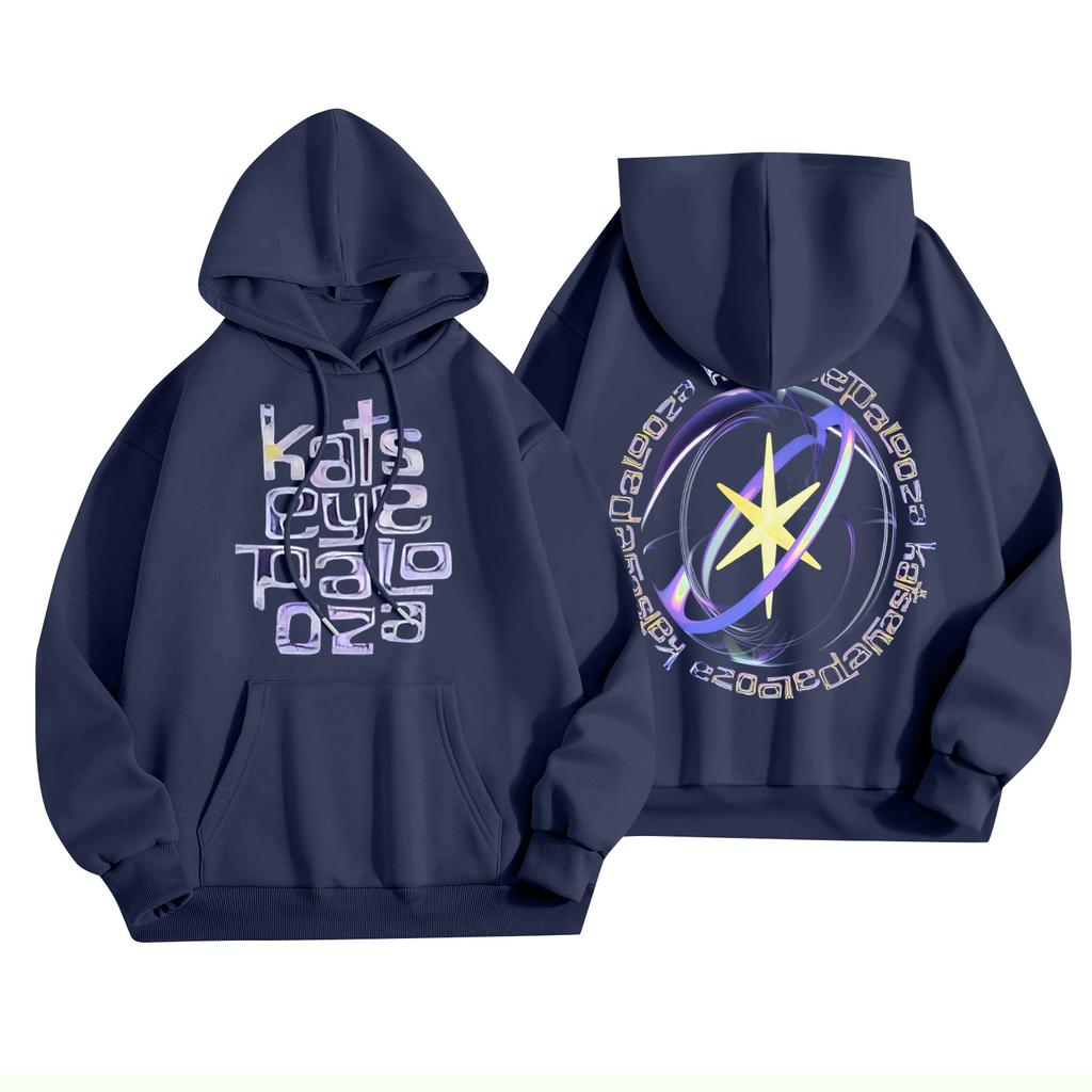 Unisex Fashion Lightweight Long Sleeve Pullover With Pockets Printed Hoodie