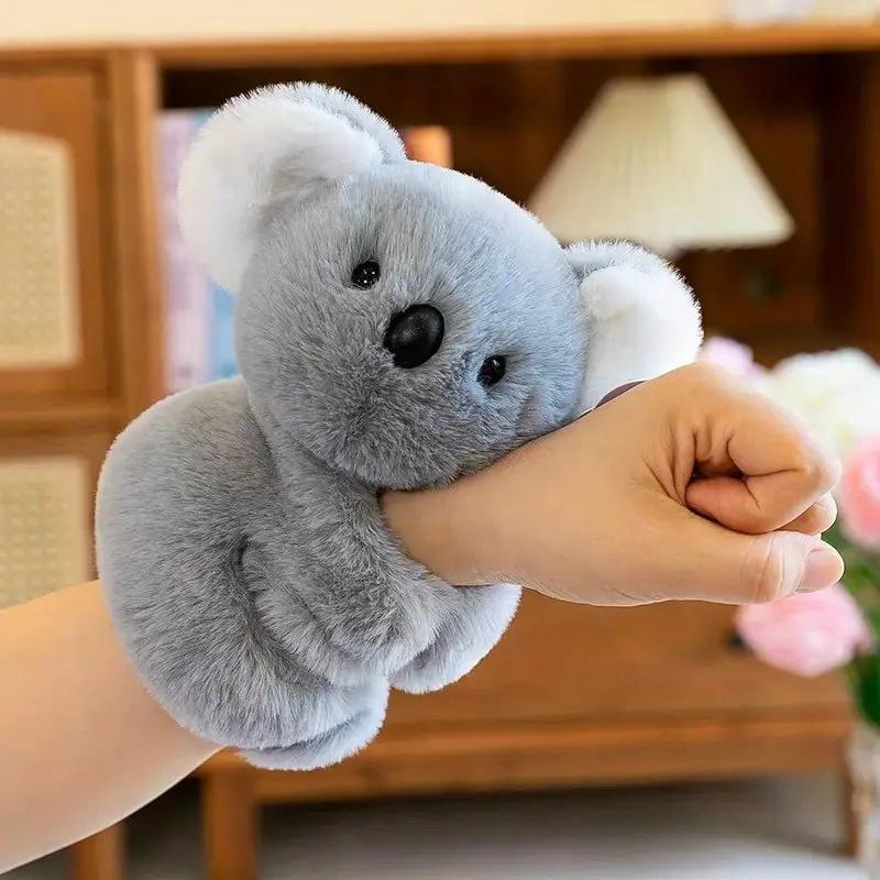 

Soft & Cuddly Koala Wrist Plush Toy Gray Polyester Animal Slap Band Perfect For Youngsters And Collectors Holidays Party Gifts