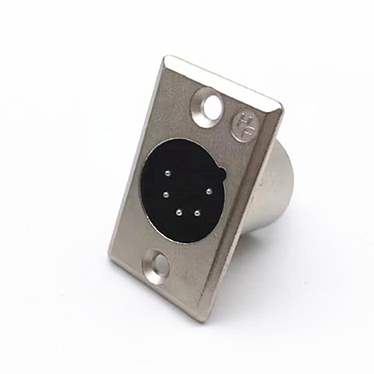 3-Core, 4-Core, 5-Core XLR Metal Panel Mount Socket: Male & Female Audio Connectors