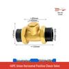 Copper Horizontal Bathroom Double Backflow One-Way Check Valve, Household Water Pipe Fittings, Non-Return Valve, 4/6 inch (DN20/25).