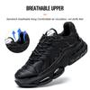 Steel Toe Shoes for Men Indestructible Work Shoes Lightweight Steel Toe Non Slip Safety Shoes Air Shock Absorption Sneakers