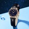 OLEVS Women's Watches Elegant Fashion Quartz Wristwatch for Ladies Diamond Scale Starlight Dial Waterproof Luminous Leather Wristwatch