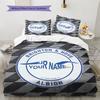 Brighton Hove Albion Custom Name Pattern Bedding Quilt Set Quilt Cover Pillowcase Home Birthday Gift(1 * Duvet Cover + 2 * Pillowcase, Without Core)