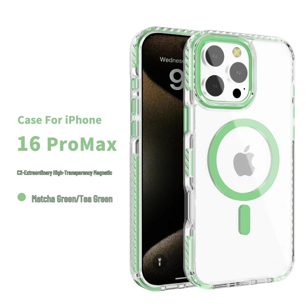 Dual-Tone Magnetic Case for iPhone 17 Pro Max and Apple 16 Plus Clear Shield