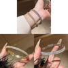 Geometric Zircon Circular Adjustable Bracelet With Cubic Zirconia For Fashionistas