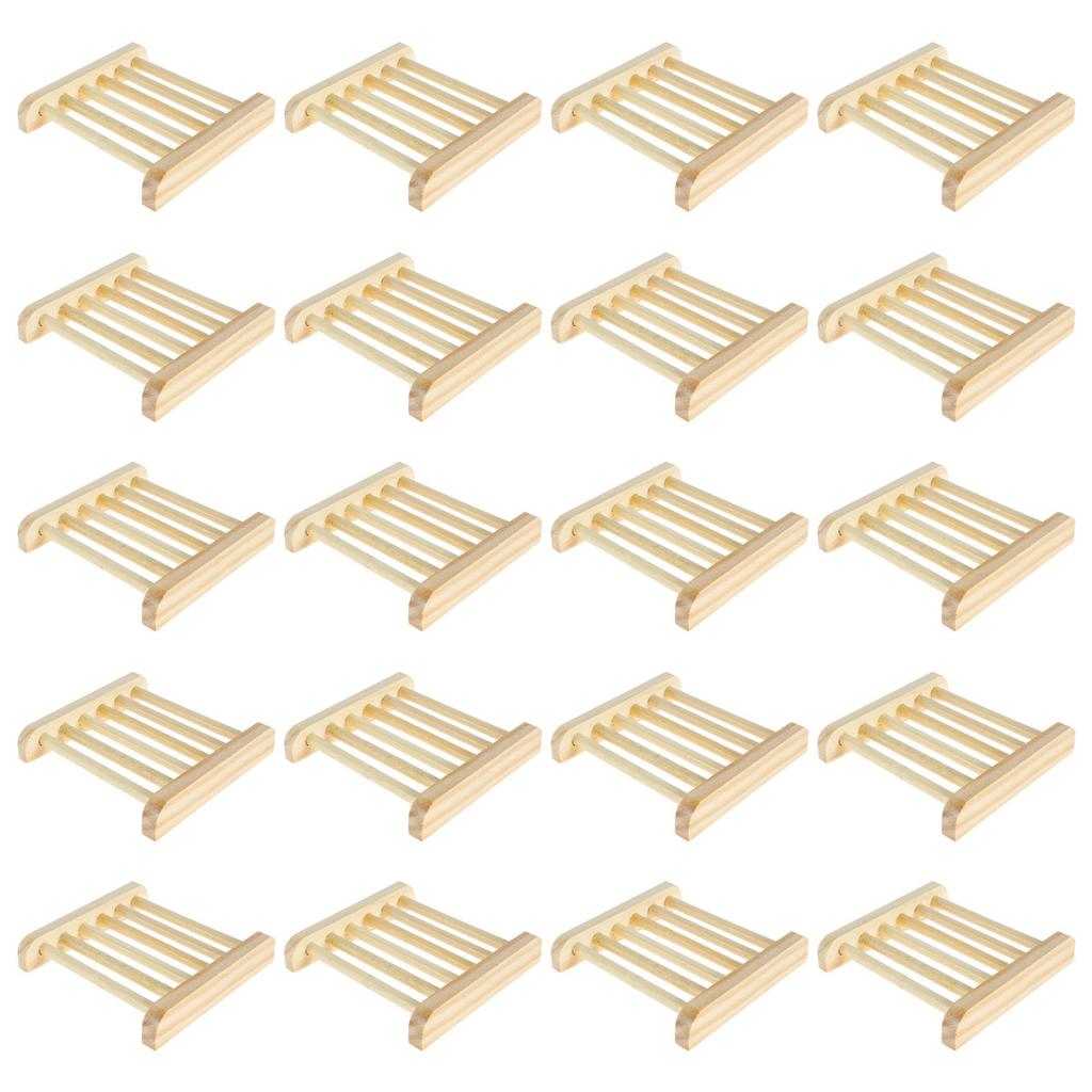 10/20/30 Stück Natürliche Bambus Seifendosen Schalen Badseifenhalter Holzkasten Ablage Schimmelresistent Ablaufend Badezimmer Waschraum Zubehör