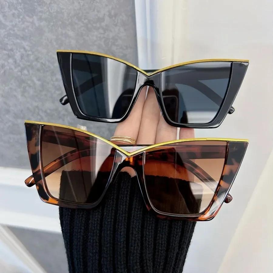 Designer Cat Eye Sunglasses Women Men Comfortable Square Sun Glasses Female Male Big Frame Mirror Trendy