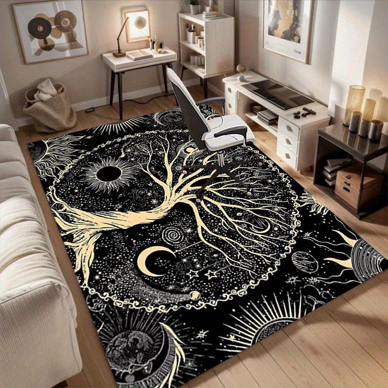 1pc. Celestial Tree of Life Home Decor Rug Office Carpet Chair Mat Outdoor Gift - Cosmic Stars Moon Sun Celestial Body Tapestry Wall Hanging Art
