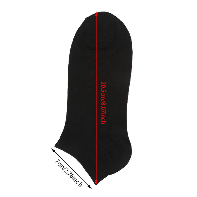 10pairs Men's Socks Low Cut Breathable Business Boat Sock Summer Solid Color Comfortable Ankle Casual Cotton White Black Socks
