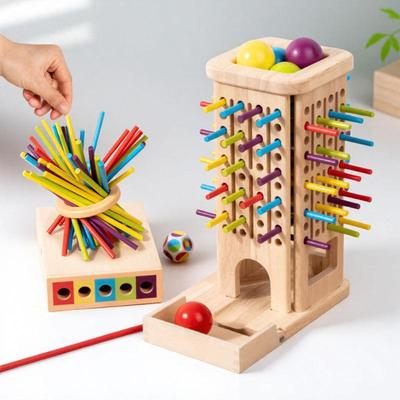 Kinderspiel mit Balancierstöcken: Konzentrationstrainingsspielzeug für Kindergarten und Bildungsbereiche