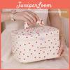 Polyester Heart Pattern Travel Makeup Bag With Breathable Storage For Women