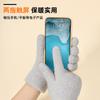 Autumn and winter women's warm and cold-proof knitted gloves plush wool thickened double-layer outdoor touch screen thickened warm