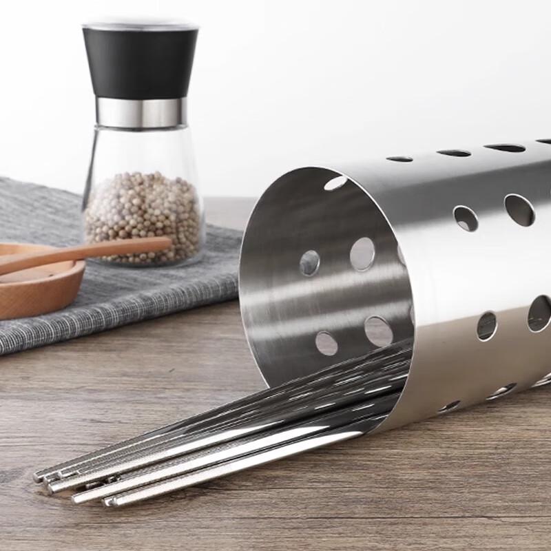 Stainless Steel Chopstick Holder with Drain