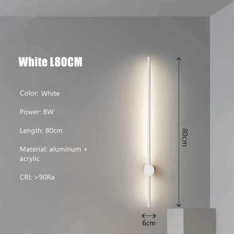 Modern Long Strip LED Wall Lamp Rotatable Living Room Bedroom Simple Linear Light Sofa Background Decor Sconce Lighting Fixture