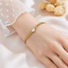 Meichen 18k Gold Non-Fading Titanium Steel Women's Fashion Bracelets - Simple, Versatile, Trendy European and American Style.