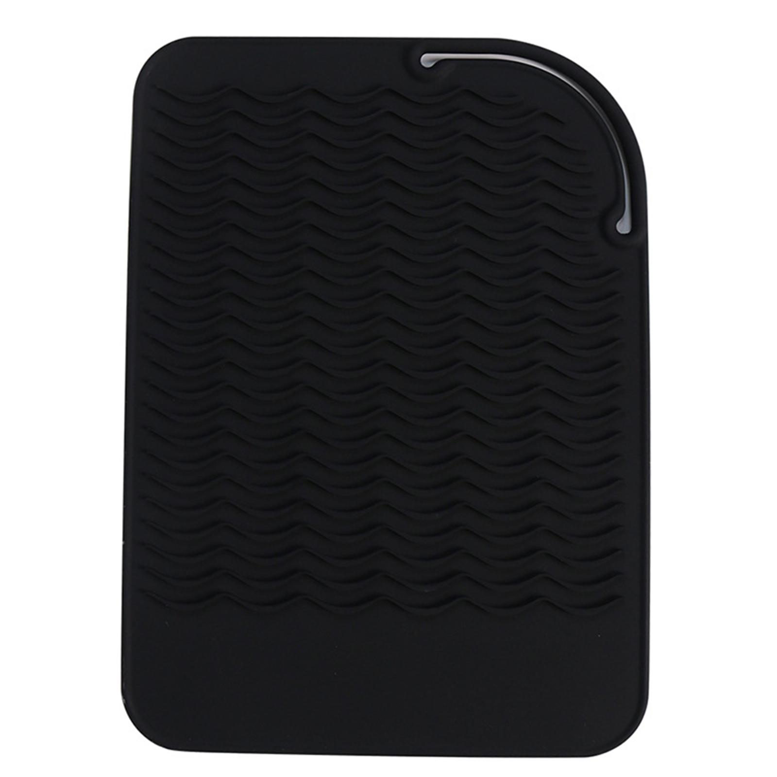 

Профессиональный большой силиконовый термостойкий коврик для стайлинга для утюжков для волос, щипцов для завивки, выпрямителя, инструменты для волос чёрный