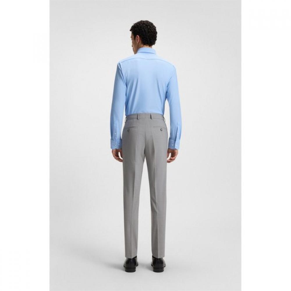 BOSS Slim Fit Micro Pattern Stretch Pants Grey 50554203070 