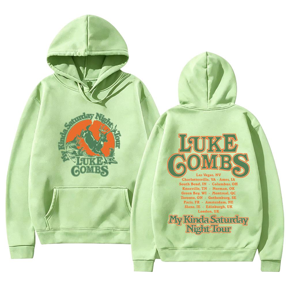 Deer Tour Hoodie Luke Combs Tour 2026 Streetwear Two Side Retro Graphic Print Sweatshirt Unisex Music Fan Gift High Street Hoody