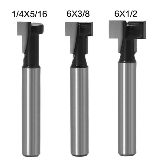 1/3Pcs 5/16 3/8 1/2 T-Slot Keyhole Cutter Router Bit Woodworking Milling Tool