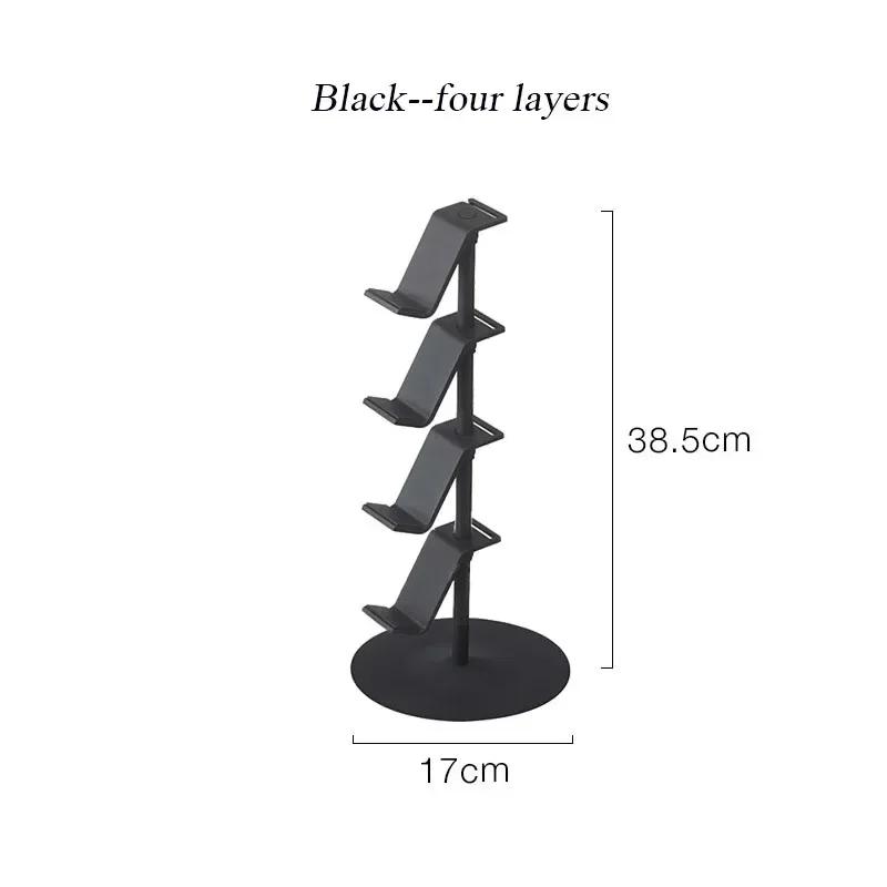 Adjustable Controller Storage Rack 3/4 Layers Gaming Headset Hanger Desktop Organizer with Non-slip Gasket And Stable Base