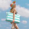 1PC Beach Bags For Women Large Canvas Beach Tote Bag Zipper Beach Bags Sandproof Swim Pool Bag Large Tote