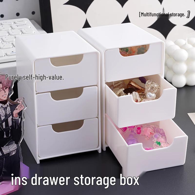 Desktop Mini Organizer Box for Jewelry, Lipstick, and Cosmetics