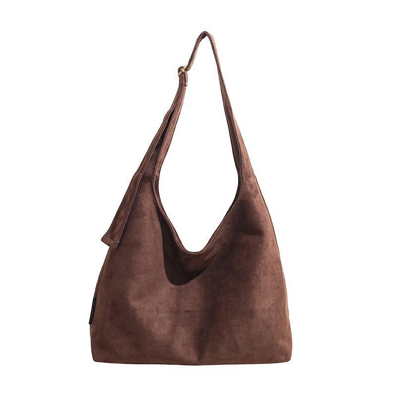 Minimalist Vintage Matte PU Shoulder Bag Women Large Capacity Crossbody Commuter Daily Use