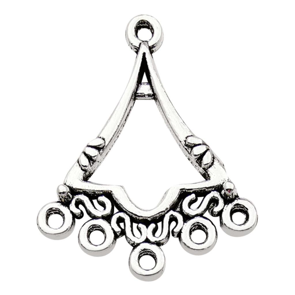 Bohemian Water Drop Heart Double Hole Ethnic Earrings Alloy Jewelry