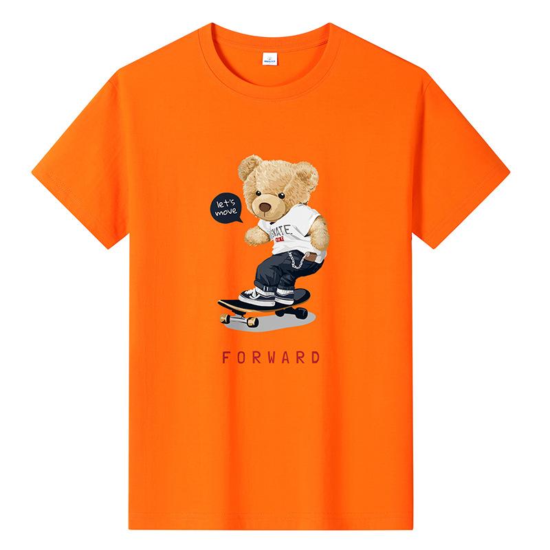 QICED Summer Short-sleeved T-shirt Men's O-neck Trend Bottom Shirt